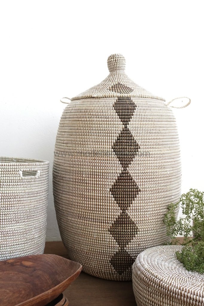 Aligned Diamond Patterned Laundry Basket XL Homeware Basket Organizer