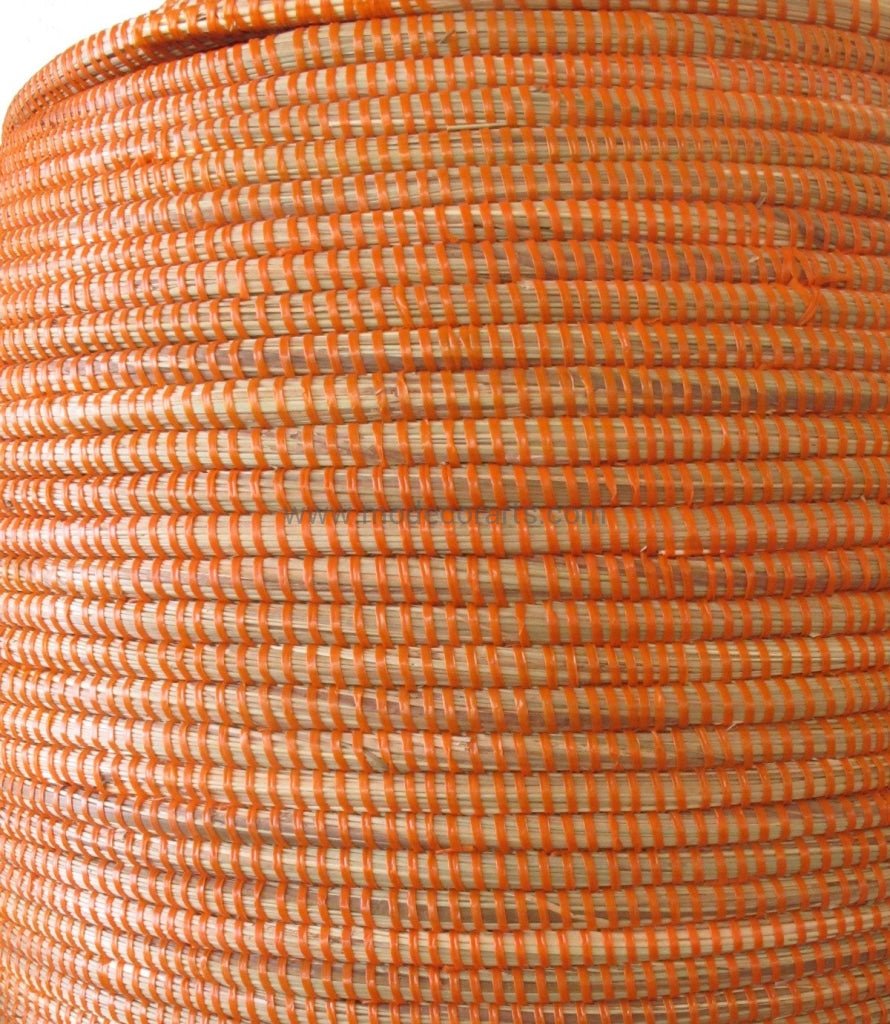 Handmade Laundry Basket (XL) in plain orange / Laundry Hamper - modecorarts