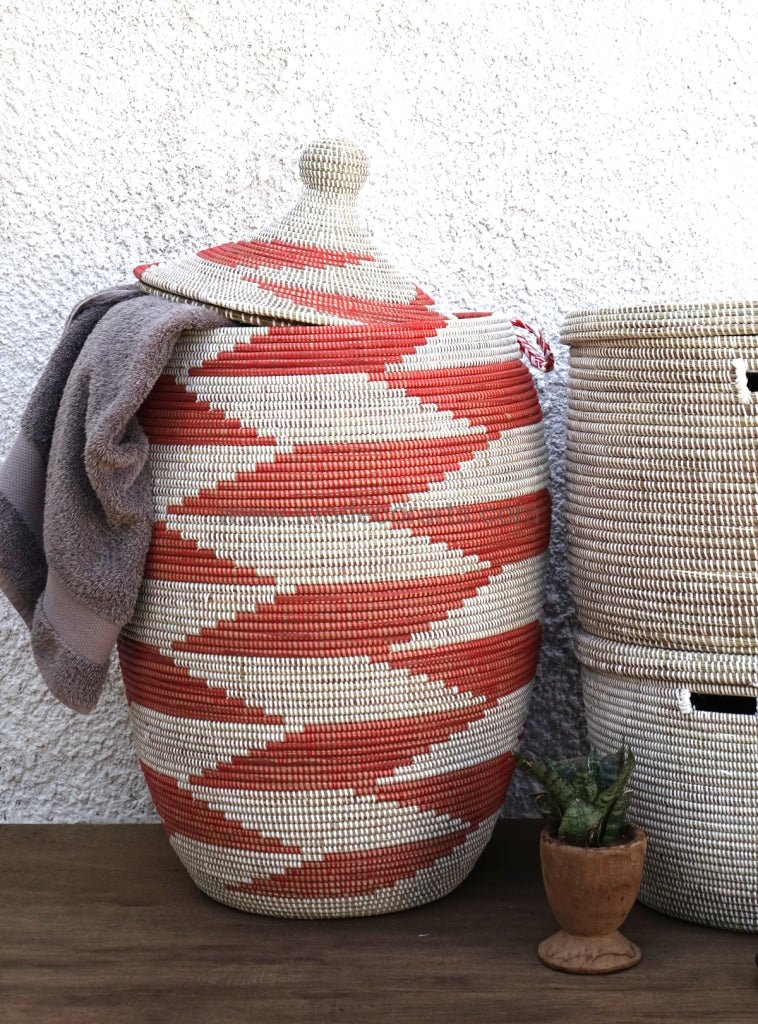 Red laundry basket deals