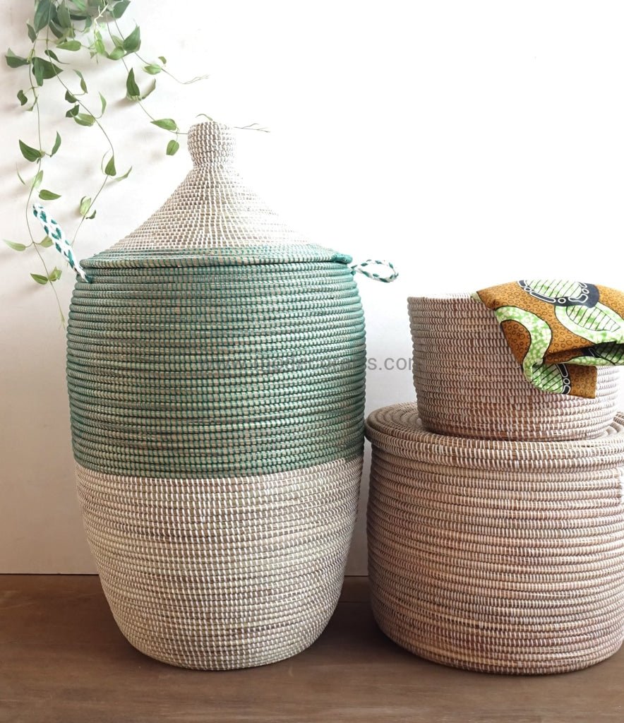 Laundry Basket (XL) in duo color / Laundry Hamper / Decorative Basket / Home Decor - modecorarts