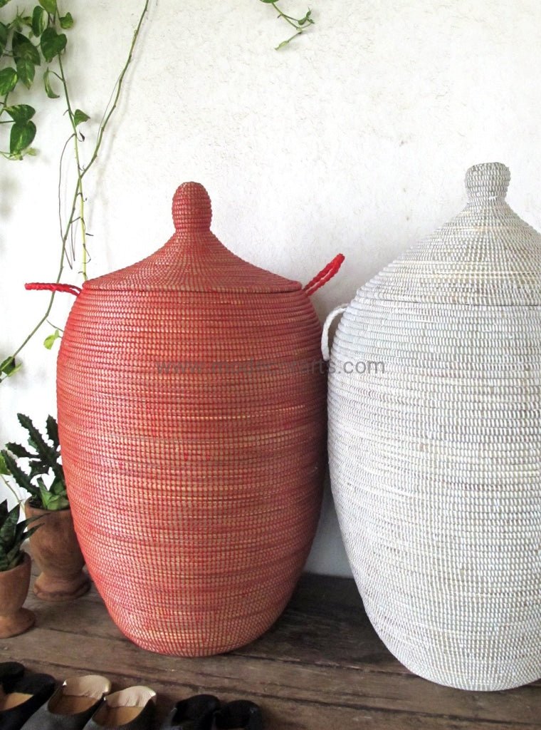Laundry Basket XL in plain red Red Laundry Hamper