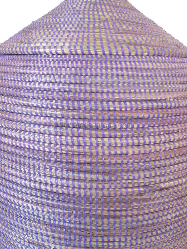 Plain Purple in XL / Laundry Hamper / African Plain Purple Laundry Basket - modecorarts