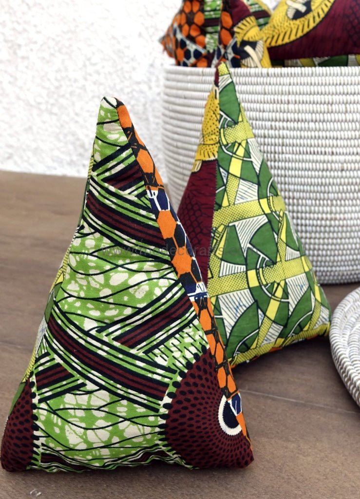 Pyramid Cushion for your couch M with washable cover in African