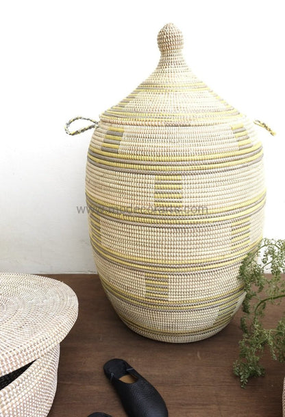 SALE | Brick patterned Laundry Basket (XL) / African Basket / African Home Decor - modecorarts
