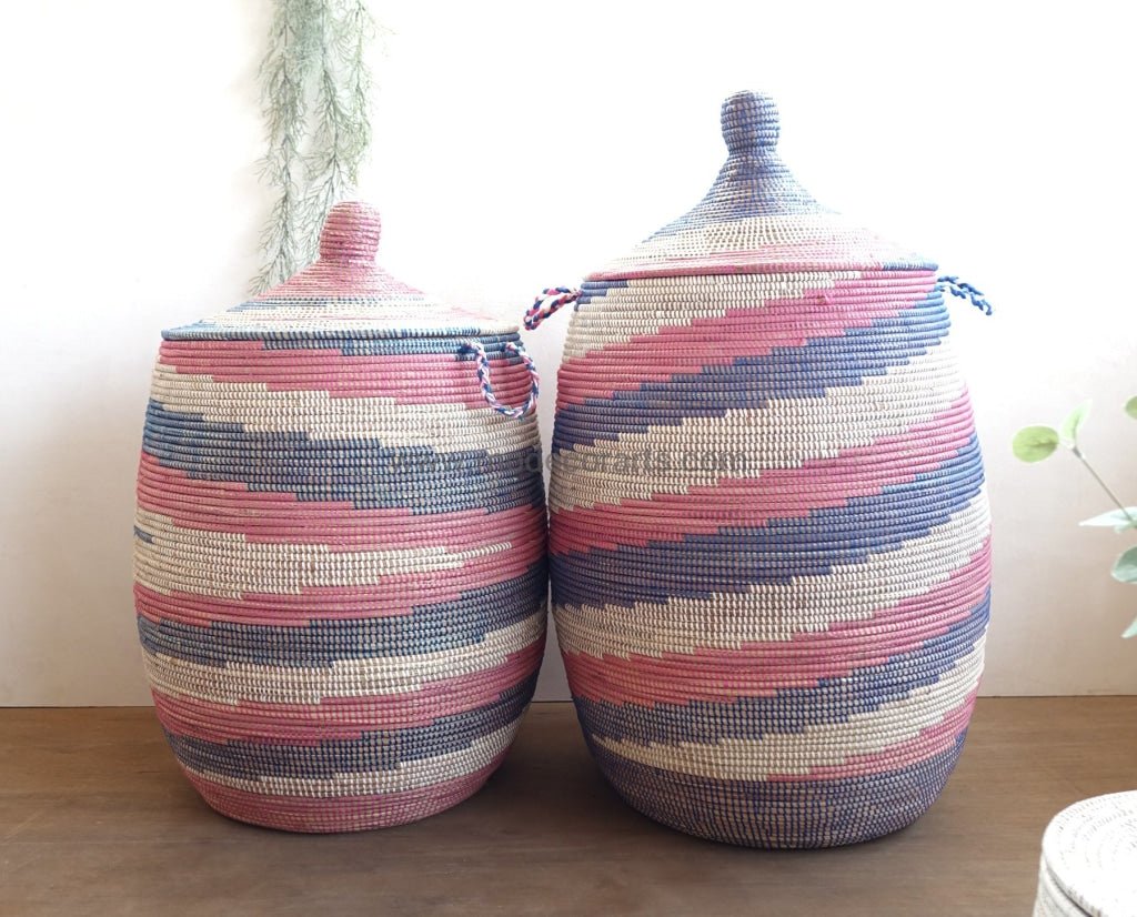 SALE | Set of Twirl Patterned Laundry Baskets - modecorarts