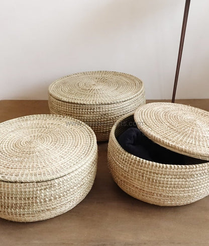 Storage Natural Plain Basket / Throw Blanket / Shelves Organizer - modecorarts
