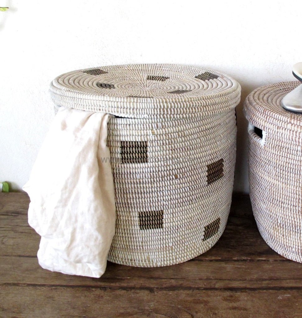 Toy Storage basket with square pattern / Organizer Basket - modecorarts